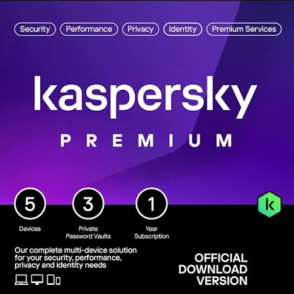 Kaspersky Premium 2025 – 5 Devices, 3 Accounts